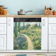 thumbnail image 1 of Yayeee Magnetic Dishwasher Cover for The Front Decoration Home Kitchen Machine Sticker Protector, Art Garden Scene, 1 of 6