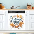 thumbnail image 1 of Yayeee Magnetic Dishwasher Cover for The Front Decoration Home Kitchen Machine Sticker Protector, Autumn Day with Cocoa Pattern, 1 of 6