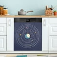 thumbnail image 1 of Yayeee Magnetic Dishwasher Cover for The Front Decoration Home Kitchen Machine Sticker Protector, Beige Cat Planet, 1 of 6