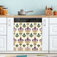 thumbnail image 1 of Yayeee Magnetic Dishwasher Cover for The Front Decoration Home Kitchen Machine Sticker Protector, Beige Floral Pattern, 1 of 6