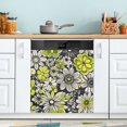 thumbnail image 1 of Yayeee Magnetic Dishwasher Cover for The Front Decoration Home Kitchen Machine Sticker Protector, Beige Flower Pattern, 1 of 6