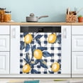 thumbnail image 1 of Yayeee Magnetic Dishwasher Cover for The Front Decoration Home Kitchen Machine Sticker Protector, Beige Plaid Lemon, 1 of 6