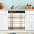 thumbnail image 1 of Yayeee Magnetic Dishwasher Cover for The Front Decoration Home Kitchen Machine Sticker Protector, Beige Plaid Pattern, 1 of 6