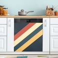 thumbnail image 1 of Yayeee Magnetic Dishwasher Cover for The Front Decoration Home Kitchen Machine Sticker Protector, Beige Stripes, 1 of 6