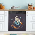 thumbnail image 1 of Yayeee Magnetic Dishwasher Cover for The Front Decoration Home Kitchen Machine Sticker Protector, Black Astronaut Record, 1 of 6