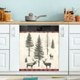 thumbnail image 1 of Yayeee Magnetic Dishwasher Cover for The Front Decoration Home Kitchen Machine Sticker Protector, Black Deer, 1 of 6