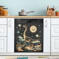 thumbnail image 1 of Yayeee Magnetic Dishwasher Cover for The Front Decoration Home Kitchen Machine Sticker Protector, Black Dinosaur, 1 of 6
