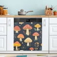thumbnail image 1 of Yayeee Magnetic Dishwasher Cover for The Front Decoration Home Kitchen Machine Sticker Protector, Black Mushroom Pattern, 1 of 6