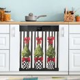 thumbnail image 1 of Yayeee Magnetic Dishwasher Cover for The Front Decoration Home Kitchen Machine Sticker Protector, Black Striped Trees, 1 of 6