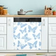 thumbnail image 1 of Yayeee Magnetic Dishwasher Cover for The Front Decoration Home Kitchen Machine Sticker Protector, Blue Butterfly, 1 of 6