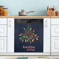 thumbnail image 1 of Yayeee Magnetic Dishwasher Cover for The Front Decoration Home Kitchen Machine Sticker Protector, Blue Christmas Light, 1 of 6