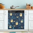 thumbnail image 1 of Yayeee Magnetic Dishwasher Cover for The Front Decoration Home Kitchen Machine Sticker Protector, Blue Fireflies Pattern, 1 of 6