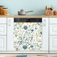 thumbnail image 1 of Yayeee Magnetic Dishwasher Cover for The Front Decoration Home Kitchen Machine Sticker Protector, Blue Floral, 1 of 6