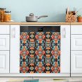 thumbnail image 1 of Yayeee Magnetic Dishwasher Cover for The Front Decoration Home Kitchen Machine Sticker Protector, Blue Geometric, 1 of 6