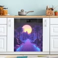 thumbnail image 1 of Yayeee Magnetic Dishwasher Cover for The Front Decoration Home Kitchen Machine Sticker Protector, Blue Road, 1 of 6