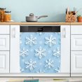 thumbnail image 1 of Yayeee Magnetic Dishwasher Cover for The Front Decoration Home Kitchen Machine Sticker Protector, Blue Snowflake, 1 of 6