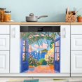 thumbnail image 1 of Yayeee Magnetic Dishwasher Cover for The Front Decoration Home Kitchen Machine Sticker Protector, Blue Window, 1 of 6