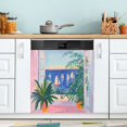 thumbnail image 1 of Yayeee Magnetic Dishwasher Cover for The Front Decoration Home Kitchen Machine Sticker Protector, Boat Seaside, 1 of 6