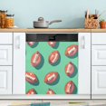 thumbnail image 1 of Yayeee Magnetic Dishwasher Cover for The Front Decoration Home Kitchen Machine Sticker Protector, Brown American Footballs, 1 of 6