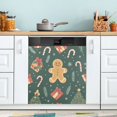 thumbnail image 1 of Yayeee Magnetic Dishwasher Cover for The Front Decoration Home Kitchen Machine Sticker Protector, Brown Christmas Gingerbread, 1 of 6