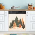 thumbnail image 1 of Yayeee Magnetic Dishwasher Cover for The Front Decoration Home Kitchen Machine Sticker Protector, Brown Christmas Trees, 1 of 6