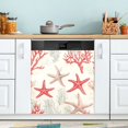 thumbnail image 1 of Yayeee Magnetic Dishwasher Cover for The Front Decoration Home Kitchen Machine Sticker Protector, Brown Starfish, 1 of 6