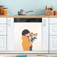 thumbnail image 1 of Yayeee Magnetic Dishwasher Cover for The Front Decoration Home Kitchen Machine Sticker Protector, Cartoon Flowers, 1 of 6