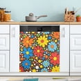 thumbnail image 1 of Yayeee Magnetic Dishwasher Cover for The Front Decoration Home Kitchen Machine Sticker Protector, Cartoon Flowers, 1 of 6