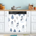 thumbnail image 1 of Yayeee Magnetic Dishwasher Cover for The Front Decoration Home Kitchen Machine Sticker Protector, Cartoon Snowmen, 1 of 6