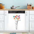 thumbnail image 1 of Yayeee Magnetic Dishwasher Cover for The Front Decoration Home Kitchen Machine Sticker Protector, Colorful Flower, 1 of 6