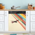 thumbnail image 1 of Yayeee Magnetic Dishwasher Cover for The Front Decoration Home Kitchen Machine Sticker Protector, Colorful Plane Stripes, 1 of 6