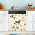 thumbnail image 1 of Yayeee Magnetic Dishwasher Cover for The Front Decoration Home Kitchen Machine Sticker Protector, Cowboy Pattern, 1 of 6
