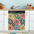 thumbnail image 1 of Yayeee Magnetic Dishwasher Cover for The Front Decoration Home Kitchen Machine Sticker Protector, Dark Floral, 1 of 6