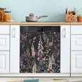 thumbnail image 1 of Yayeee Magnetic Dishwasher Cover for The Front Decoration Home Kitchen Machine Sticker Protector, Dark Flowers Pattern, 1 of 6