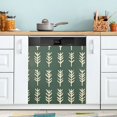 thumbnail image 1 of Yayeee Magnetic Dishwasher Cover for The Front Decoration Home Kitchen Machine Sticker Protector, Dark Green Leaves, 1 of 6