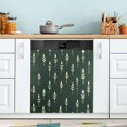 thumbnail image 1 of Yayeee Magnetic Dishwasher Cover for The Front Decoration Home Kitchen Machine Sticker Protector, Dark Green Plants, 1 of 6