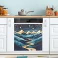 thumbnail image 1 of Yayeee Magnetic Dishwasher Cover for The Front Decoration Home Kitchen Machine Sticker Protector, Dark Mountains, 1 of 6