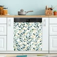 thumbnail image 1 of Yayeee Magnetic Dishwasher Cover for The Front Decoration Home Kitchen Machine Sticker Protector, Darker Leafy Pattern, 1 of 6
