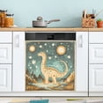 thumbnail image 1 of Yayeee Magnetic Dishwasher Cover for The Front Decoration Home Kitchen Machine Sticker Protector, Dinosaur with Stars, 1 of 6