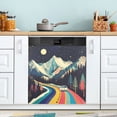thumbnail image 1 of Yayeee Magnetic Dishwasher Cover for The Front Decoration Home Kitchen Machine Sticker Protector, Evening Mountain Road, 1 of 6