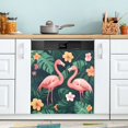 thumbnail image 1 of Yayeee Magnetic Dishwasher Cover for The Front Decoration Home Kitchen Machine Sticker Protector, Flamingo Leaves Pattern, 1 of 6