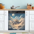 thumbnail image 1 of Yayeee Magnetic Dishwasher Cover for The Front Decoration Home Kitchen Machine Sticker Protector, Floating Whale, 1 of 6