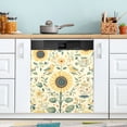 thumbnail image 1 of Yayeee Magnetic Dishwasher Cover for The Front Decoration Home Kitchen Machine Sticker Protector, Floral Birds Pattern, 1 of 6