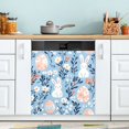 thumbnail image 1 of Yayeee Magnetic Dishwasher Cover for The Front Decoration Home Kitchen Machine Sticker Protector, Floral Easter Rabbits, 1 of 6