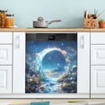 thumbnail image 1 of Yayeee Magnetic Dishwasher Cover for The Front Decoration Home Kitchen Machine Sticker Protector, Floral Moon, 1 of 6