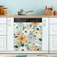thumbnail image 1 of Yayeee Magnetic Dishwasher Cover for The Front Decoration Home Kitchen Machine Sticker Protector, Floral Pattern, 1 of 6