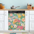 thumbnail image 1 of Yayeee Magnetic Dishwasher Cover for The Front Decoration Home Kitchen Machine Sticker Protector, Floral Pattern, 1 of 6