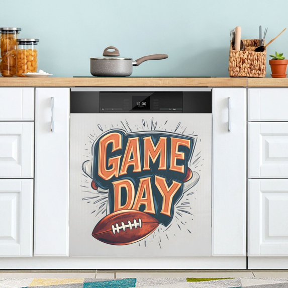 Yayeee Magnetic Dishwasher Cover for The Front Decoration Home Kitchen Machine Sticker Protector, Game Day