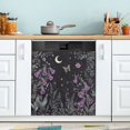thumbnail image 1 of Yayeee Magnetic Dishwasher Cover for The Front Decoration Home Kitchen Machine Sticker Protector, Gothic Floral Print, 1 of 6