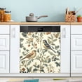 thumbnail image 1 of Yayeee Magnetic Dishwasher Cover for The Front Decoration Home Kitchen Machine Sticker Protector, Green Birds, 1 of 6